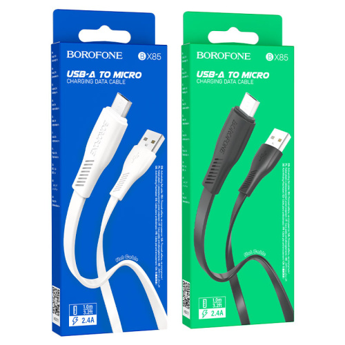 USB micro USB "BOROFONE" BX85 1M 2.4A (белый)  фото 2