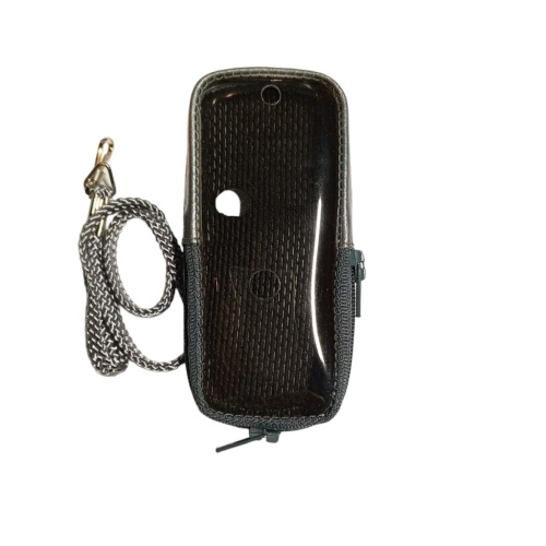 Кожаный чехол для телефона Nokia 6020 "Alan-Rokas" серия "Absolut" (серый металик) натуральная кожа фото 4