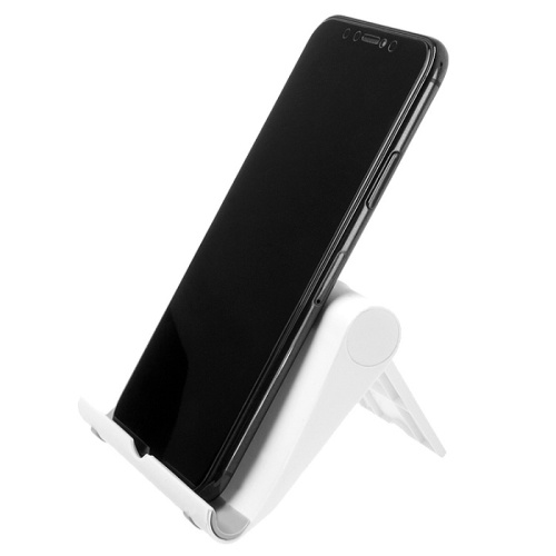 Подставка для телефона/планшета AMFOX S059 с регулировкой угла наклона, белая фото 4