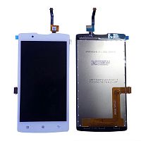 Дисплей для Lenovo A2010 (смартфон) с сенсорным стеклом (белый)