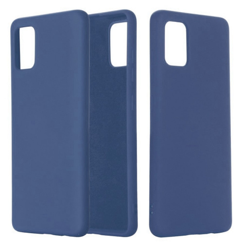 Панель для Samsung A51 (A515) силиконовая Silky soft-touch (Цвет: темно-синий)