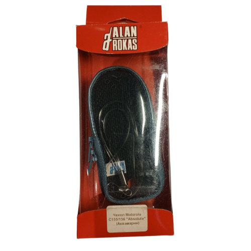 Кожаный чехол для телефона Motorola C155/C156 "Alan-Rokas" серия "Absolut" (аквамарин) натур. кожа фото 2