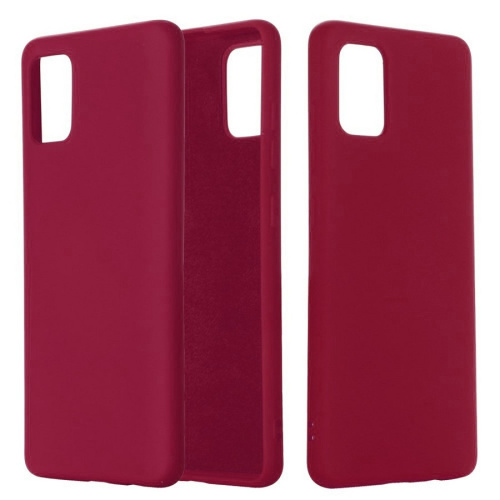 Панель для Samsung A51 (A515) силиконовая Silky soft-touch (Цвет: бордовый)