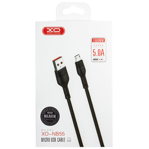USB micro USB "XO" NB-055, 5А (Цвет: черный) фото 2