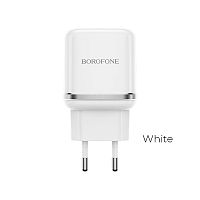 СЗУ с USB выходом 3A "BOROFONE" BA36A QC3.0 быстрая зарядка белый 