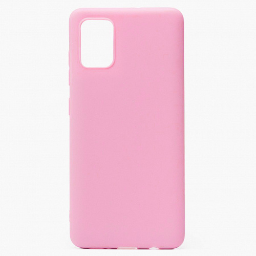 Панель для Samsung A41 (A415) силиконовая 0.33 mm (Цвет: розовый)