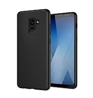 Панель для Samsung A8 Plus (2018) A730 силиконовая (Цвет: черный)