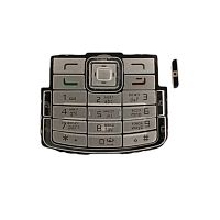 Клавиатура для Nokia N72 с русскими буквами (серебро)